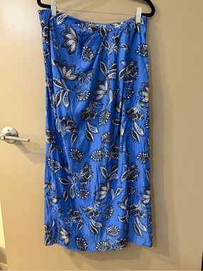 a new day Blue Floral Maxi Skirt